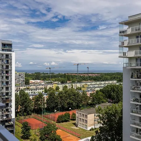 Lavender Ocean Sea View Balcony Parking Apartment Gdansk